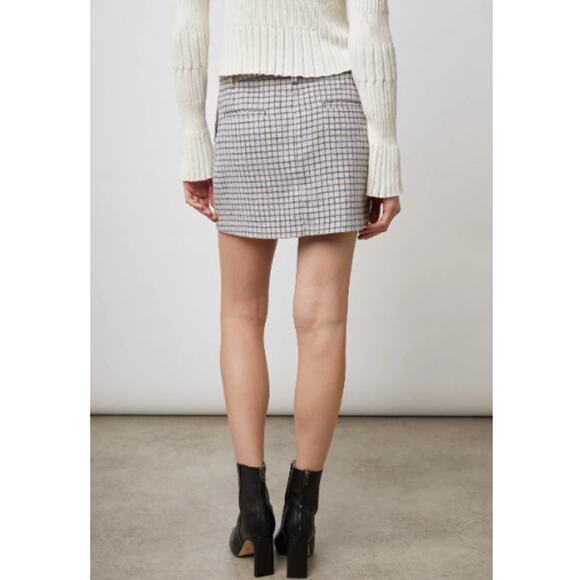 New RAILS Women's Lilac Navy Mini Check Prim Skirt Size 8 - Picture 2 of 8